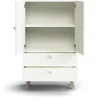 Kaappi QBUS 2 hyllytasoa + 2 vetolaatikkoa, jalusta, kahvat, 1332x800x420 mm, valkoinen