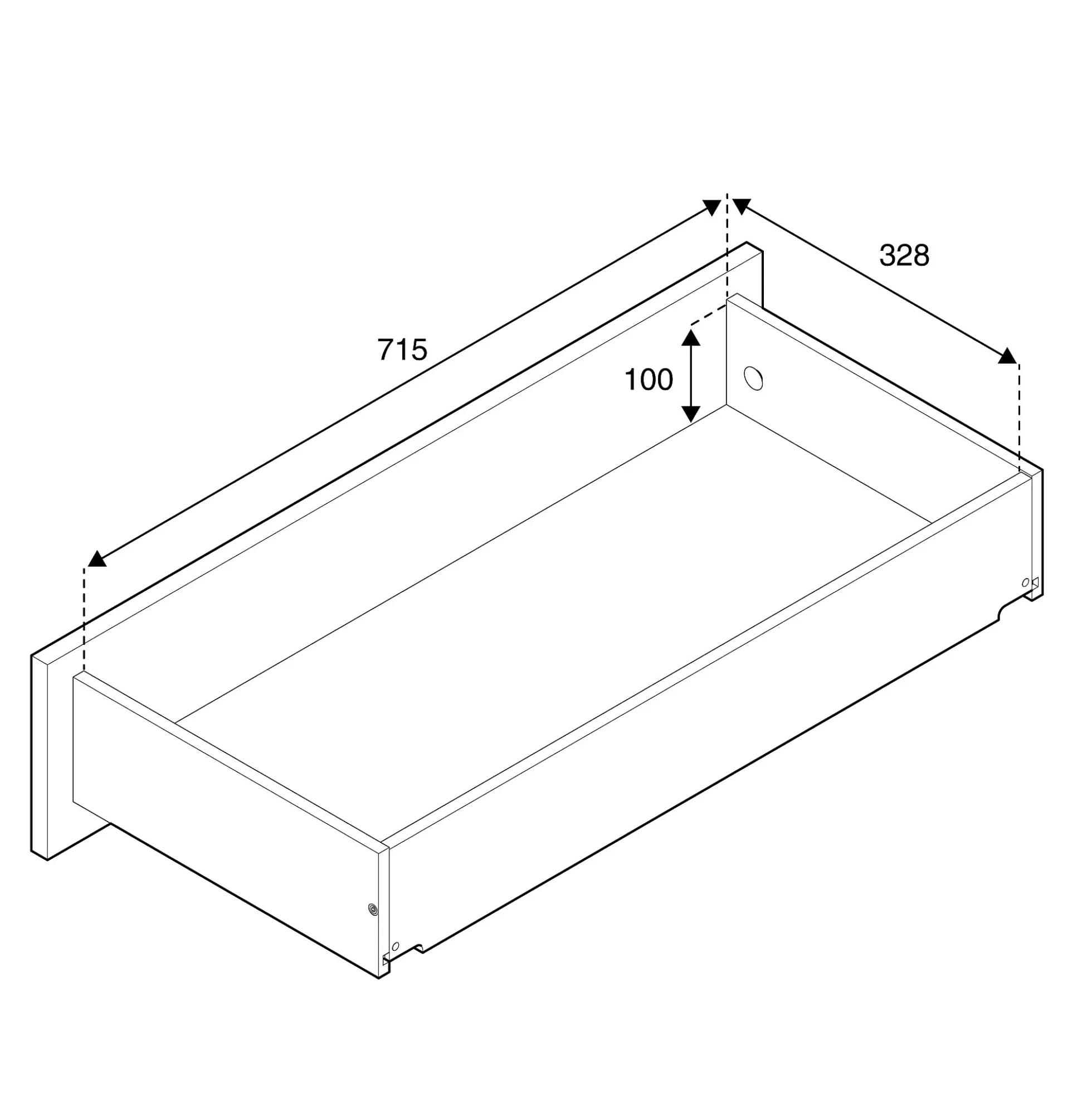 Kaappi QBUS 2 hyllytasoa + 2 vetolaatikkoa, jalusta, kahvat, 1332x800x420 mm, valkoinen