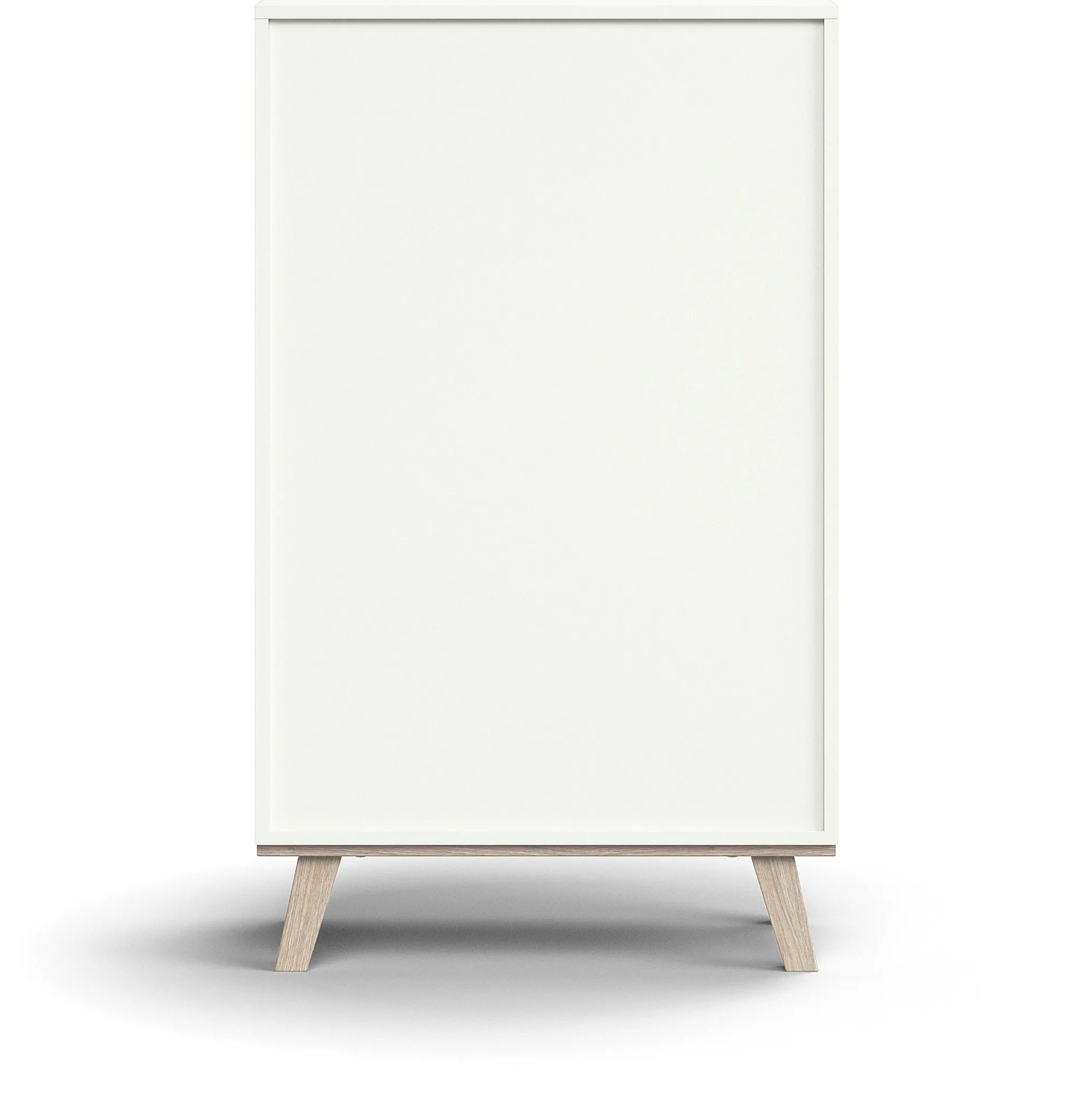 Kaappi QBUS 2 hyllytasoa + 2 vetolaatikkoa, jalusta, kahvat, 1332x800x420 mm, valkoinen