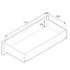 Kaappi QBUS 2 hyllytasoa + 2 vetolaatikkoa, jalusta, kahvat, 1332x800x420 mm, koivu