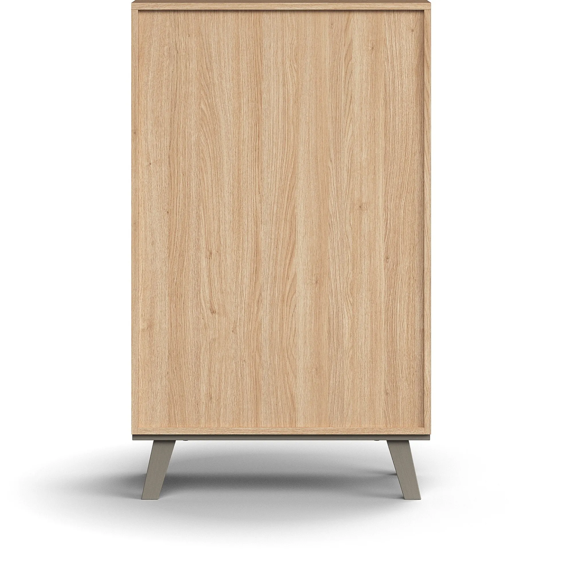 Kaappi QBUS 2 hyllytasoa + 2 vetolaatikkoa, jalusta, kahvat, 1332x800x420 mm, tammi