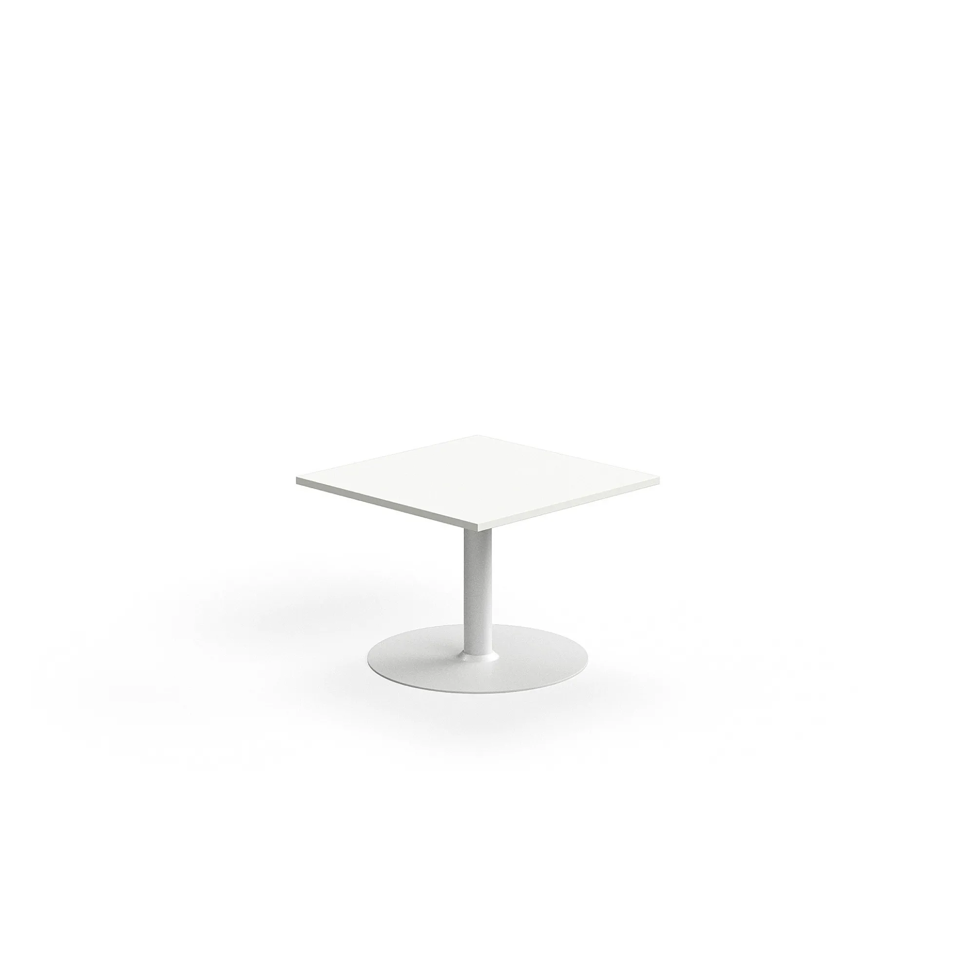 Kahvipöytä ALVA 700x700x500 mm, korkeapainelaminaatti, valkoinen