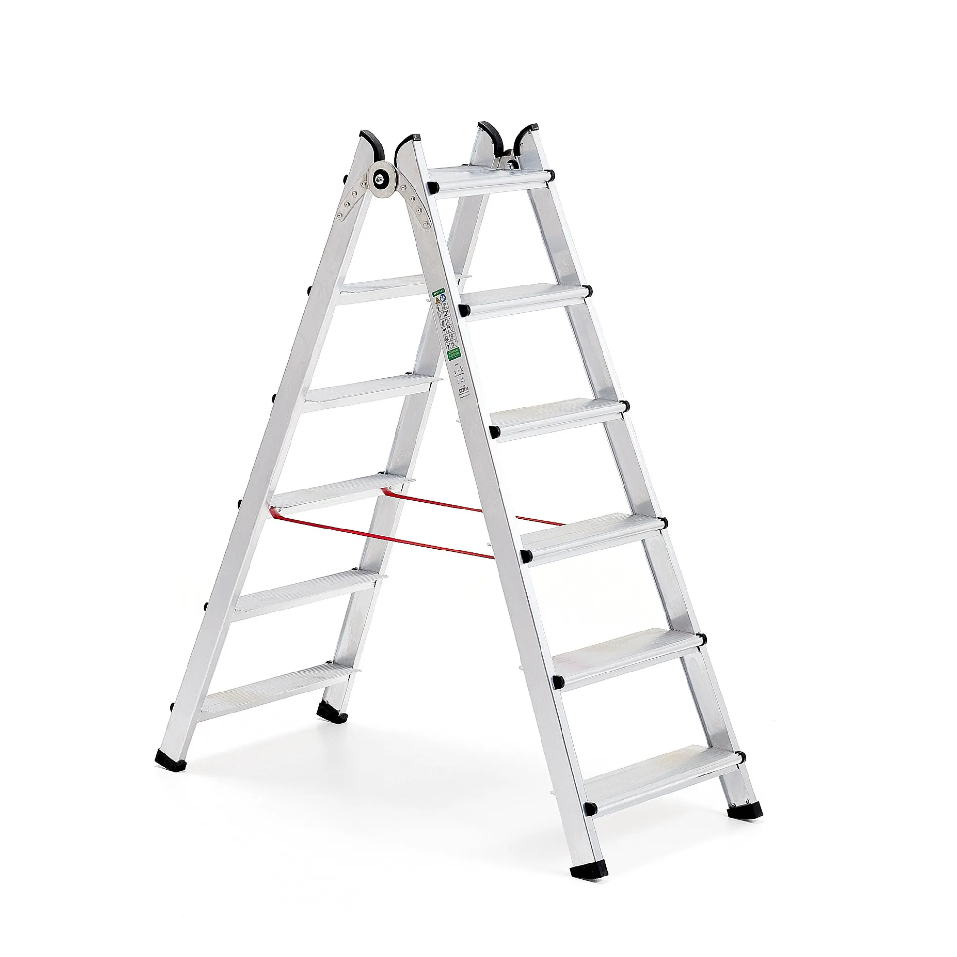 Kaksipuoliset tikkaat BRINK 6 askelmaa, korkeus: 1410 mm