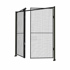 Kaksoisovet verkkoseinään X-STORE Sis. pystypylväät, 2300x2000 mm, riippulukko