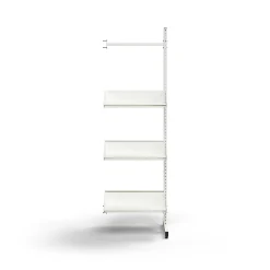 Kenkähylly ENTRY Jatko-osa, lattiamalli, 6 kenkähyllyä, 1800x600x600 mm, valkoinen