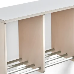 Kenkäteline EBBA Seinämalli, 2 lokeroa, valkoinen