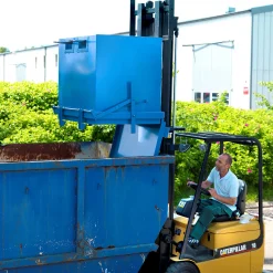 Kippikontti AMASS Pohjasta tyhjennettävä, kansi, 1800 litraa, sininen