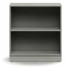 Kirjahylly QBUS 1 hylly, sokkeli, 868x800x400 mm, vaaleanharmaa