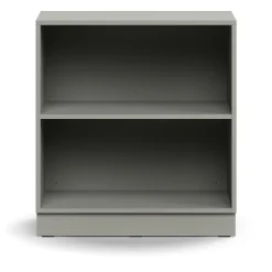 Kirjahylly QBUS 1 hylly, sokkeli, 868x800x400 mm, vaaleanharmaa