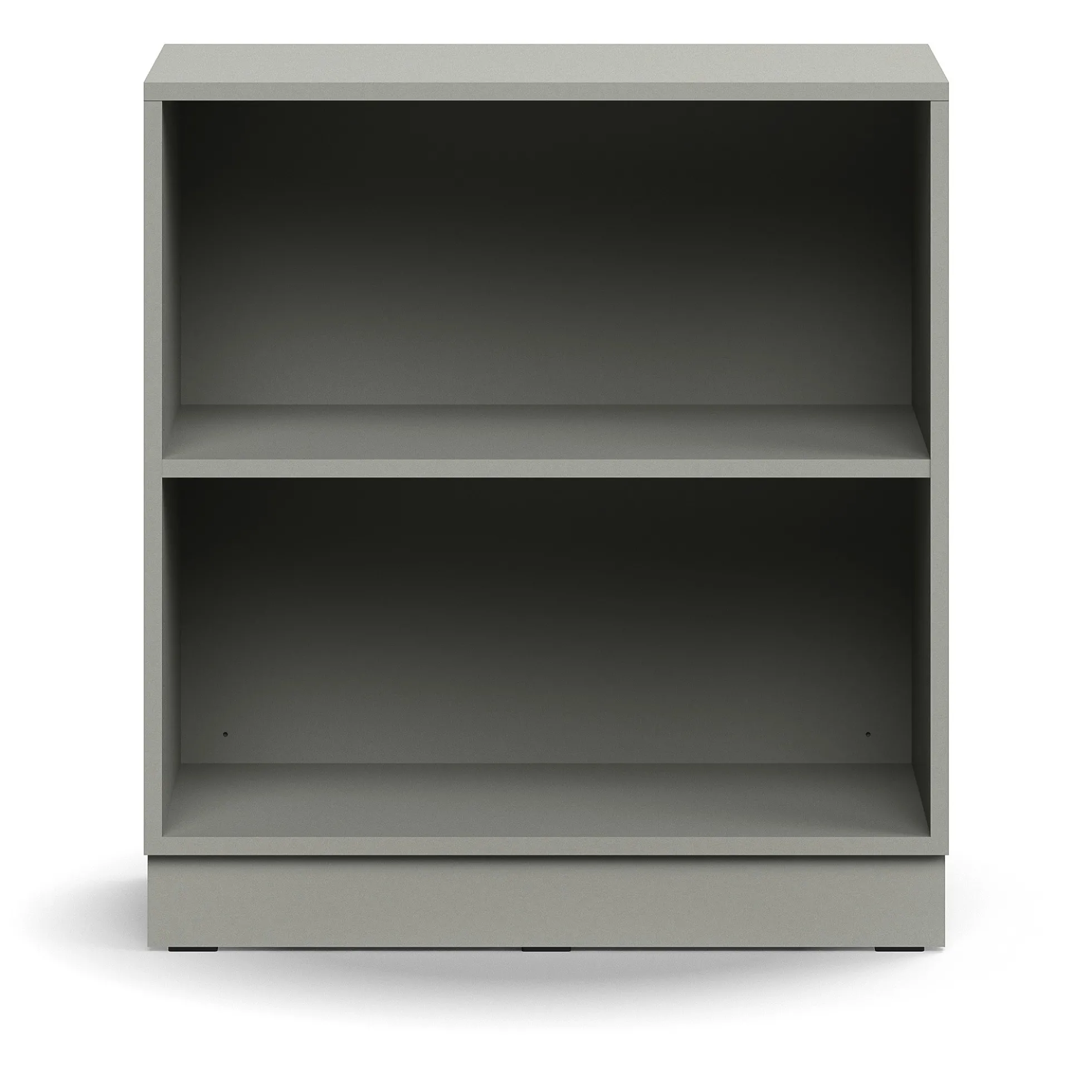 Kirjahylly QBUS 1 hylly, sokkeli, 868x800x400 mm, vaaleanharmaa