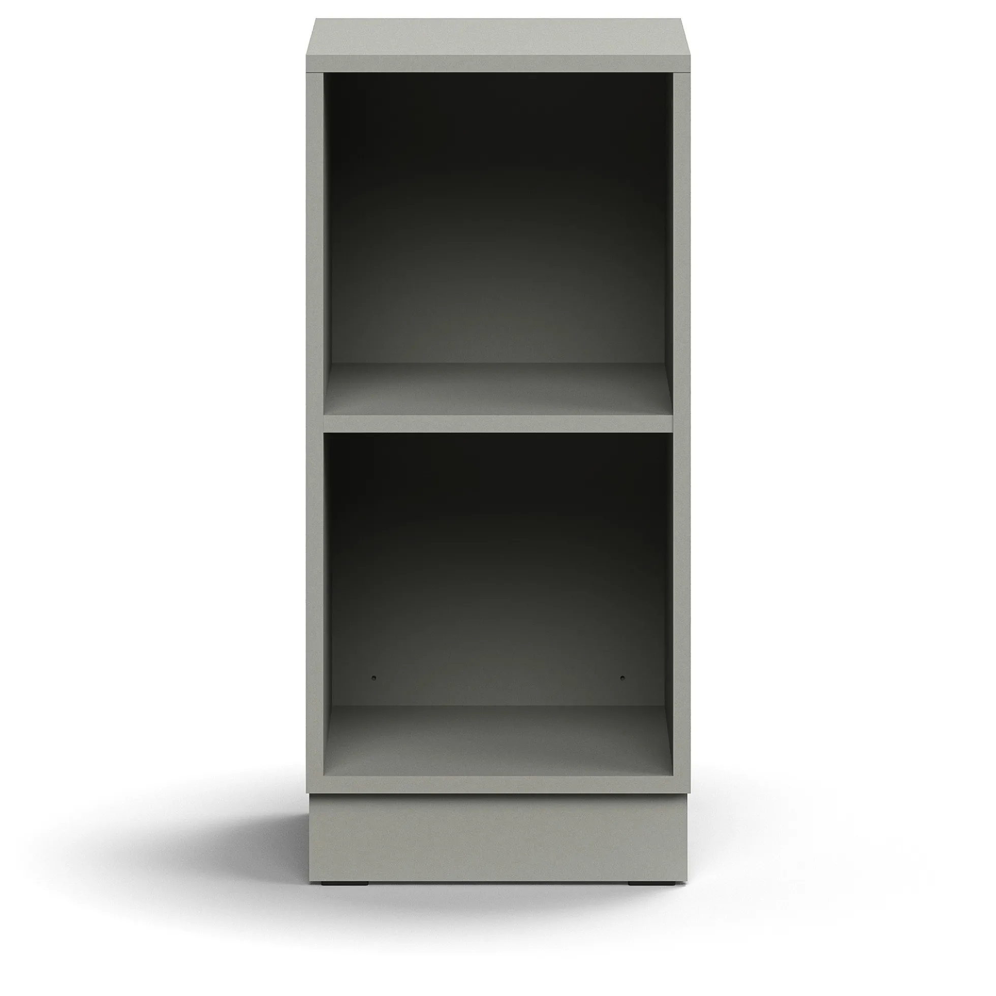 Kirjahylly QBUS 1 hylly, sokkeli, 868x400x400 mm, vaaleanharmaa
