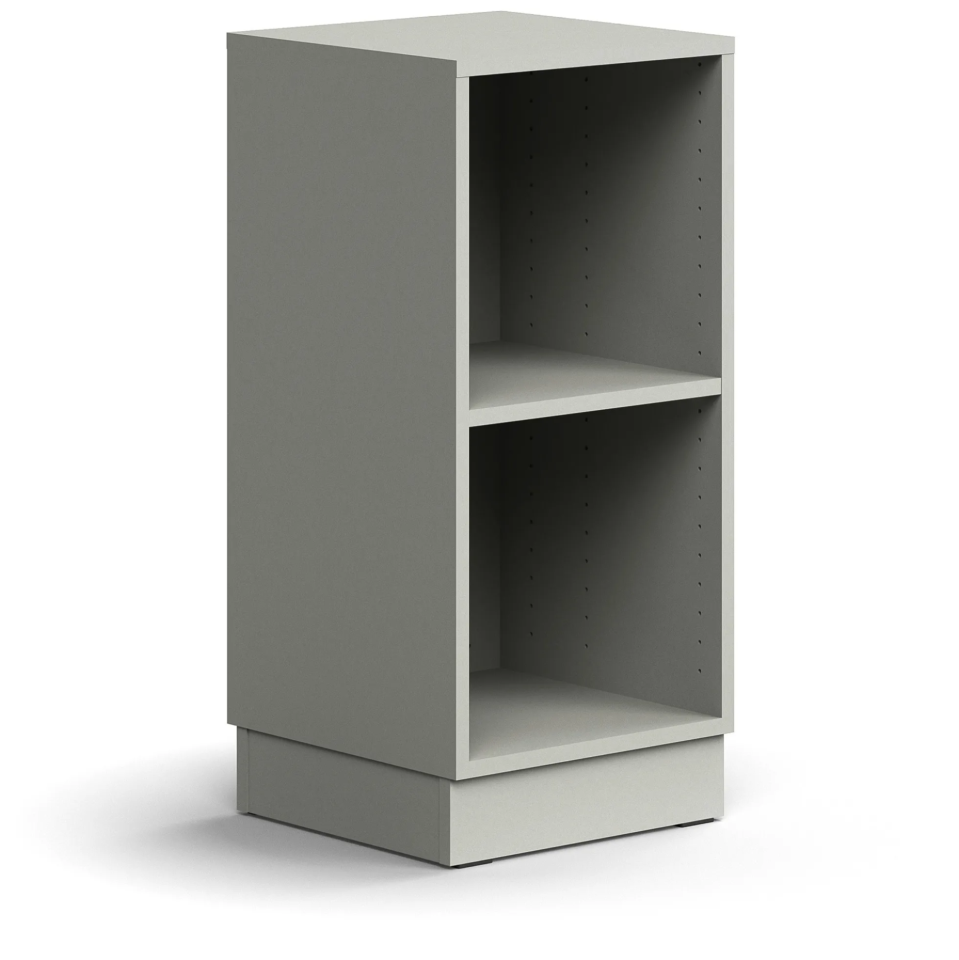 Kirjahylly QBUS 1 hylly, sokkeli, 868x400x400 mm, vaaleanharmaa
