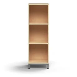 Kirjahylly QBUS 2 hyllytasoa, jalusta, 1252x400x400 mm, hopeanharmaa, koivu