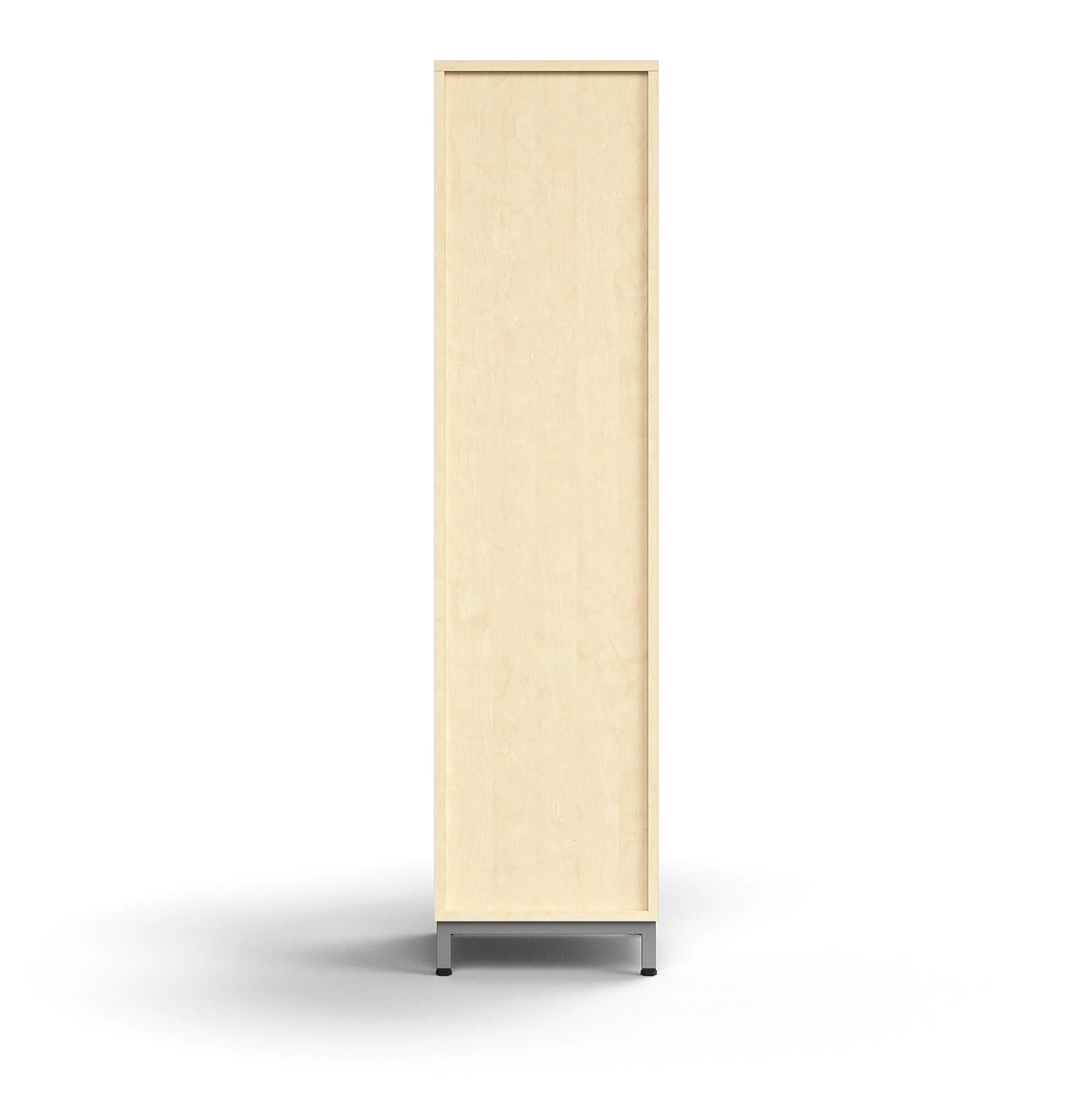 Kirjahylly QBUS 3 hyllytasoa, jalusta, 1636x400x400 mm, hopeanharmaa, koivu