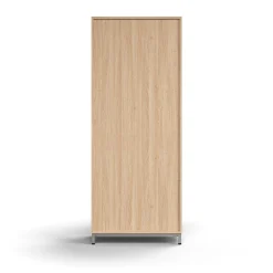 Kirjahylly QBUS 4 hyllytasoa, jalusta, 2020x800x400 mm, hopeanharmaa, tammi