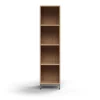 Kirjahylly QBUS 3 hyllytasoa, jalusta, 1636x400x400 mm, hopeanharmaa, tammi
