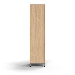 Kirjahylly QBUS 3 hyllytasoa, jalusta, 1636x400x400 mm, hopeanharmaa, tammi