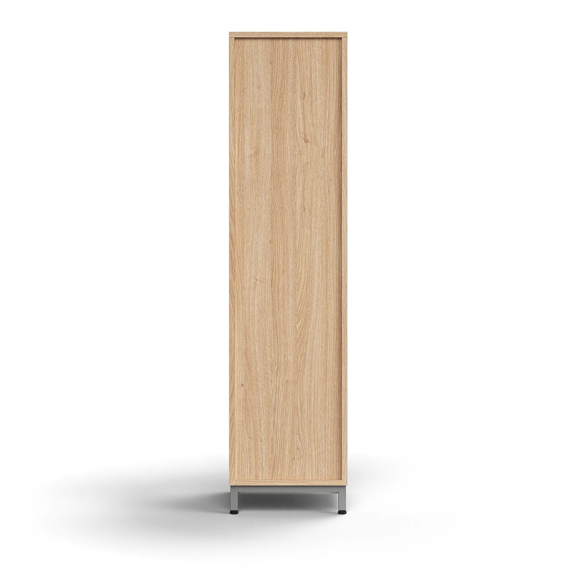 Kirjahylly QBUS 3 hyllytasoa, jalusta, 1636x400x400 mm, hopeanharmaa, tammi