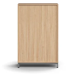 Kirjahylly QBUS 2 hyllytasoa, jalusta, 1252x800x400 mm, hopeanharmaa, tammi