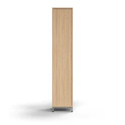 Kirjahylly QBUS 4 hyllytasoa, jalusta, 2020x400x400 mm, hopeanharmaa, tammi