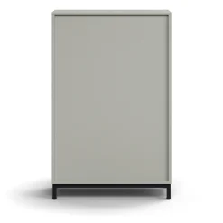 Kirjahylly QBUS 2 hyllytasoa, jalusta, 1252x800x400 mm, musta, vaaleanharmaa