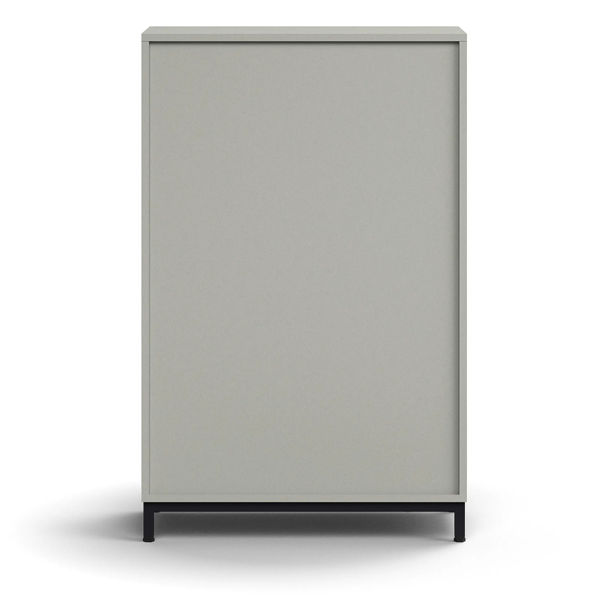 Kirjahylly QBUS 2 hyllytasoa, jalusta, 1252x800x400 mm, musta, vaaleanharmaa