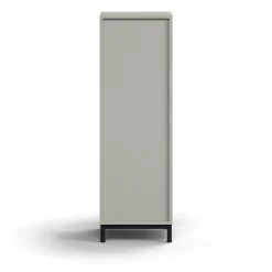 Kirjahylly QBUS 2 hyllytasoa, jalusta, 1252x400x400 mm, musta, vaaleanharmaa