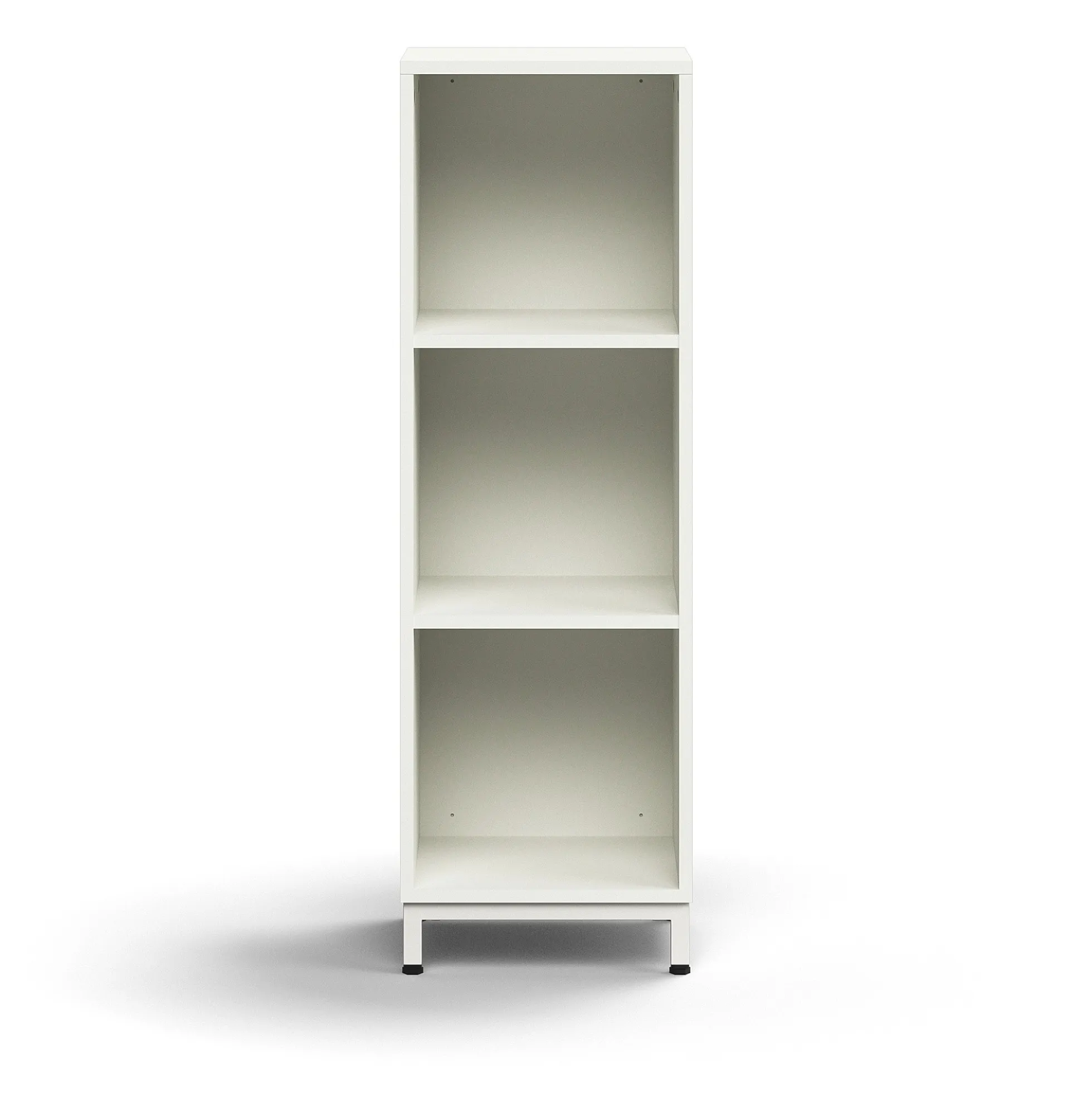 Kirjahylly QBUS 2 hyllytasoa, jalusta, 1252x400x400 mm, valkoinen