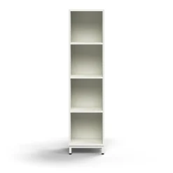 Kirjahylly QBUS 3 hyllytasoa, jalusta, 1636x400x400 mm, valkoinen