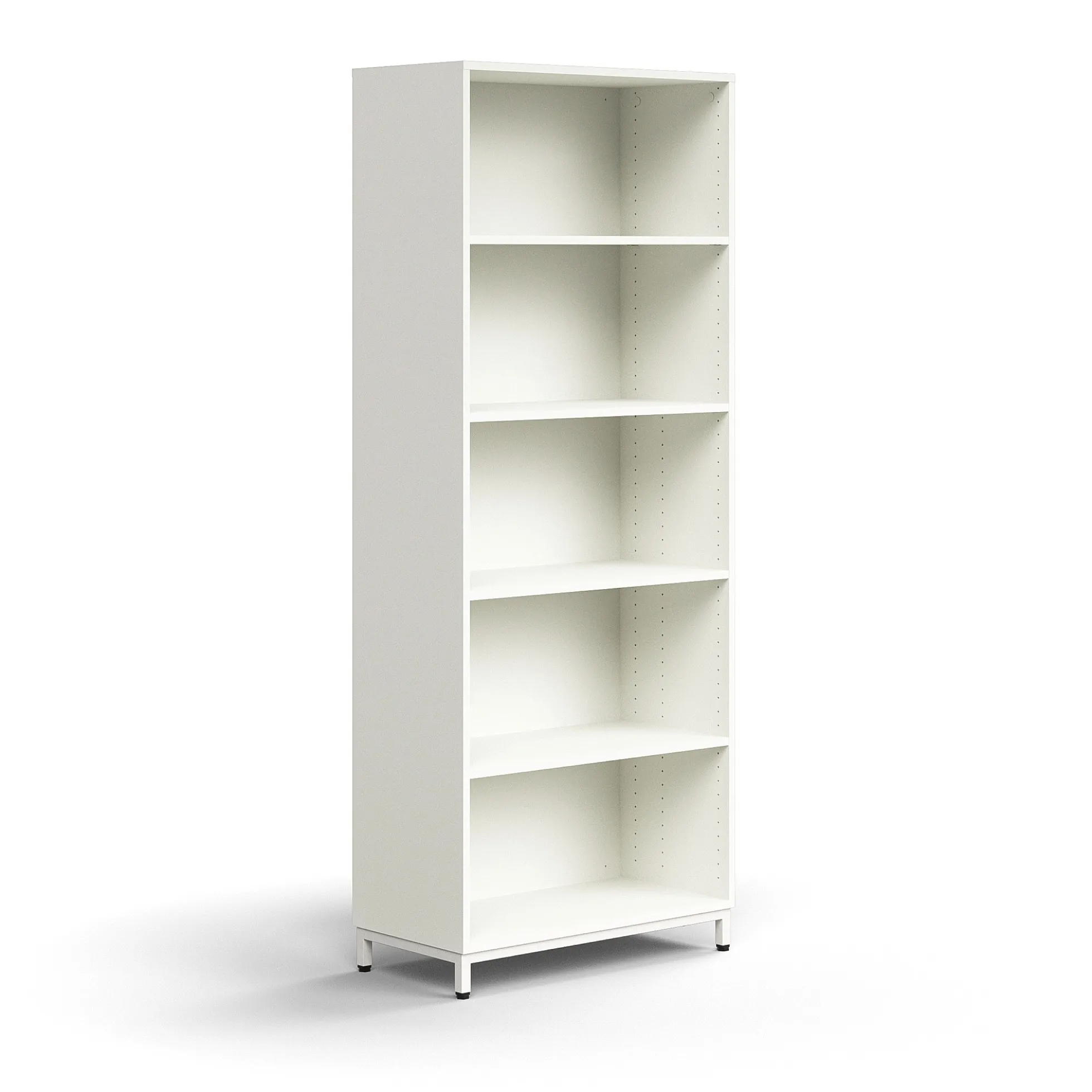 Kirjahylly QBUS 4 hyllytasoa, jalusta, 2020x800x400 mm, valkoinen