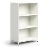 Kirjahylly QBUS 2 hyllytasoa, jalusta, 1252x800x400 mm, valkoinen
