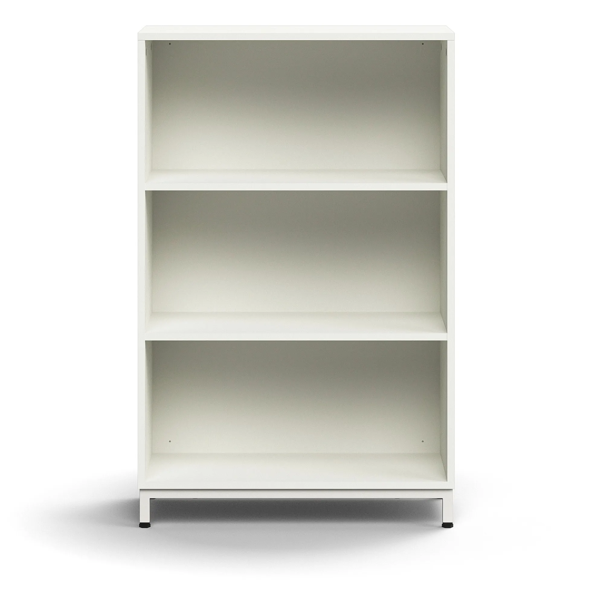 Kirjahylly QBUS 2 hyllytasoa, jalusta, 1252x800x400 mm, valkoinen