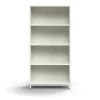 Kirjahylly QBUS 3 hyllytasoa, jalusta, 1636x800x400 mm, valkoinen