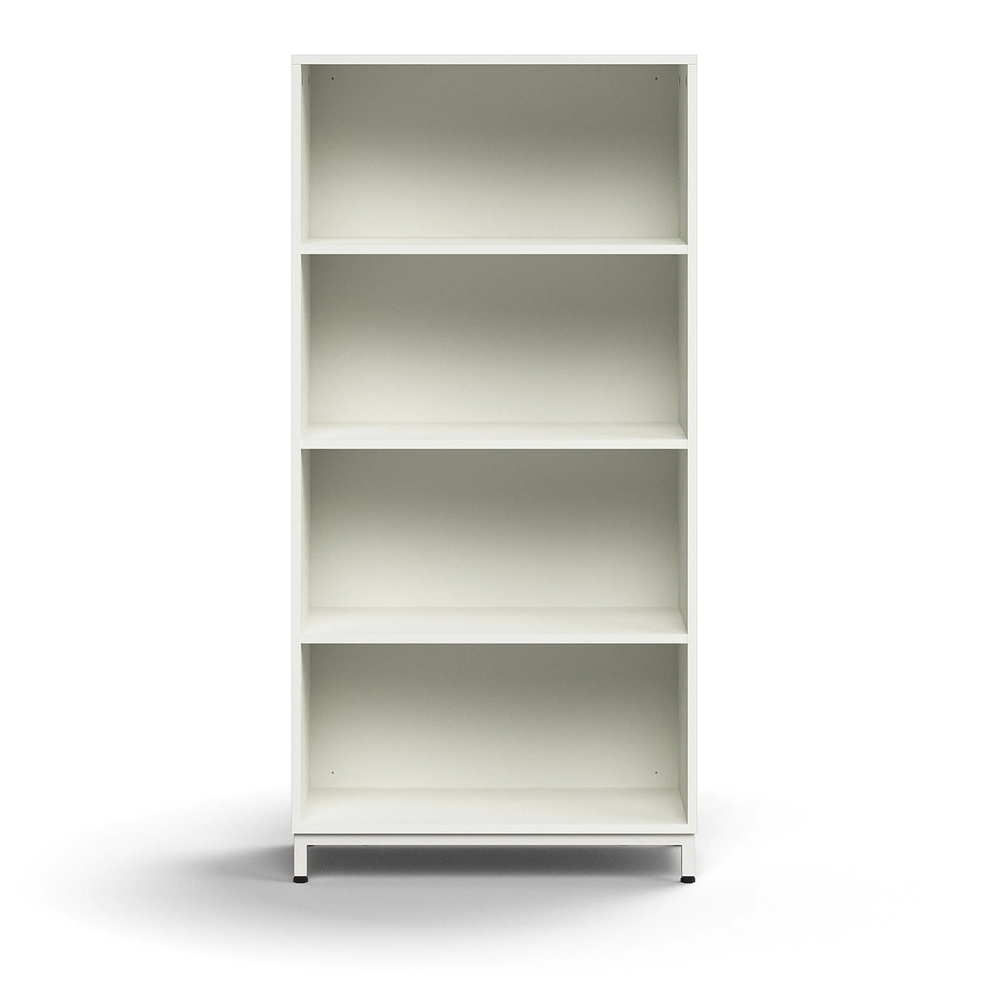 Kirjahylly QBUS 3 hyllytasoa, jalusta, 1636x800x400 mm, valkoinen