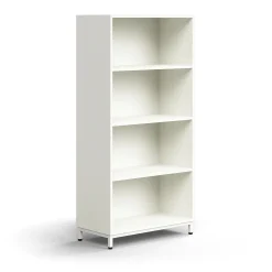 Kirjahylly QBUS 3 hyllytasoa, jalusta, 1636x800x400 mm, valkoinen