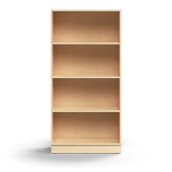 Kirjahylly QBUS 3 hyllytasoa, sokkeli, 1636x800x400 mm, koivu