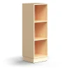 Kirjahylly QBUS 2 hyllytasoa, sokkeli, 1252x400x400 mm, koivu