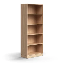 Kirjahylly QBUS 4 hyllytasoa, sokkeli, 2020x800x400 mm, tammi
