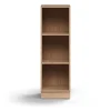 Kirjahylly QBUS 2 hyllytasoa, sokkeli, 1252x400x400 mm, tammi