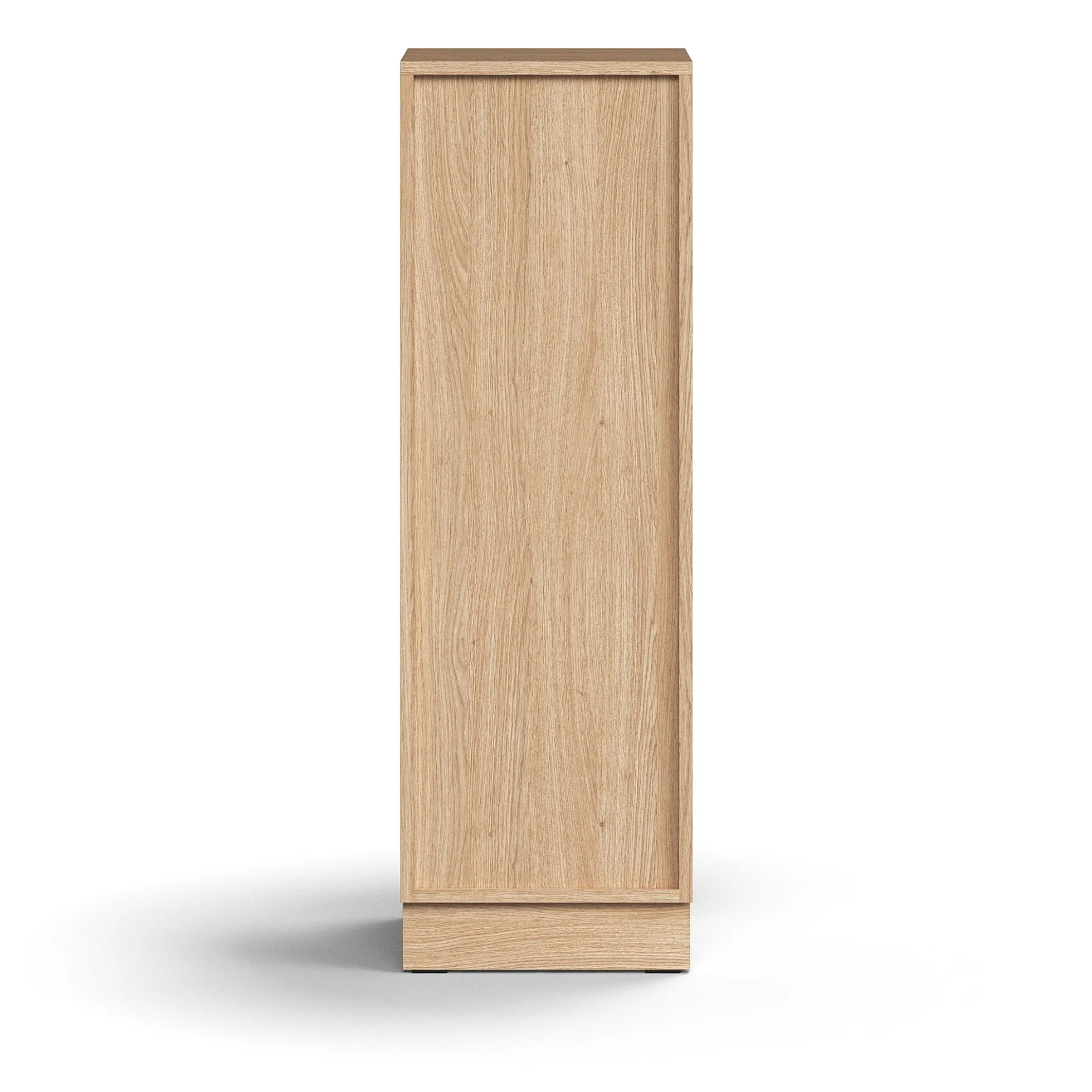 Kirjahylly QBUS 2 hyllytasoa, sokkeli, 1252x400x400 mm, tammi