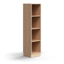 Kirjahylly QBUS 3 hyllytasoa, sokkeli, 1636x400x400 mm, tammi