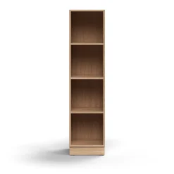 Kirjahylly QBUS 3 hyllytasoa, sokkeli, 1636x400x400 mm, tammi