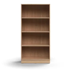 Kirjahylly QBUS 3 hyllytasoa, sokkeli, 1636x800x400 mm, tammi