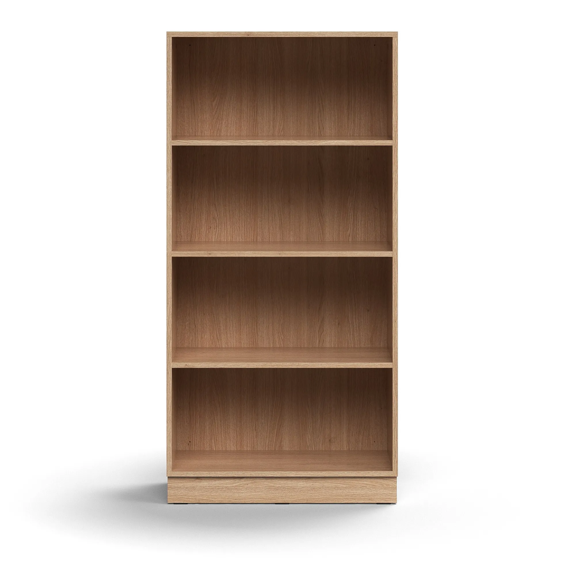 Kirjahylly QBUS 3 hyllytasoa, sokkeli, 1636x800x400 mm, tammi