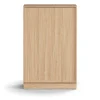 Kirjahylly QBUS 2 hyllytasoa, sokkeli, 1252x800x400 mm, tammi