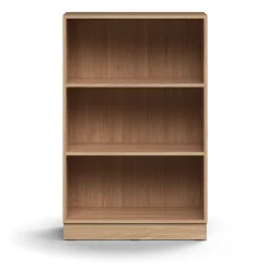 Kirjahylly QBUS 2 hyllytasoa, sokkeli, 1252x800x400 mm, tammi