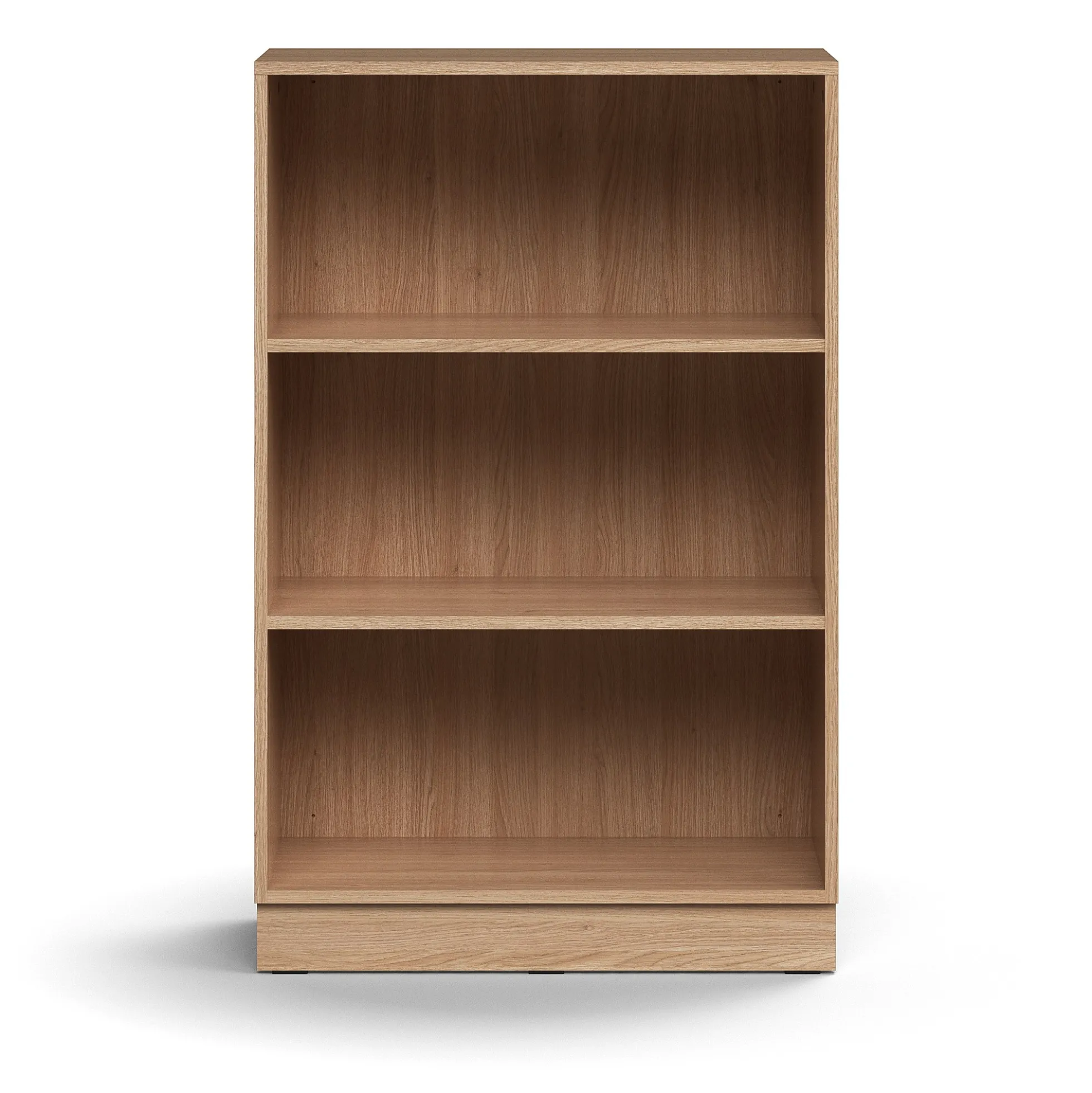 Kirjahylly QBUS 2 hyllytasoa, sokkeli, 1252x800x400 mm, tammi