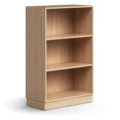 Kirjahylly QBUS 2 hyllytasoa, sokkeli, 1252x800x400 mm, tammi