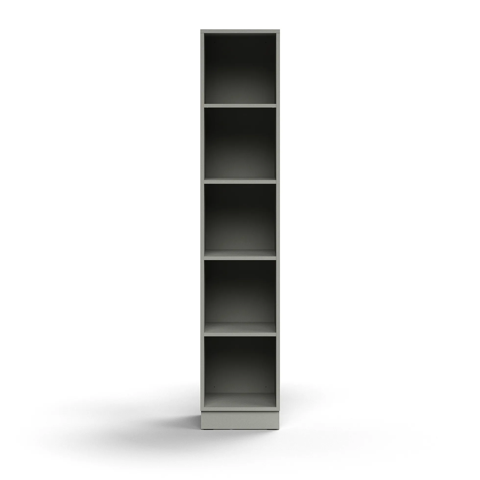 Kirjahylly QBUS 4 hyllytasoa, sokkeli, 2020x400x400 mm, vaaleanharmaa