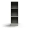 Kirjahylly QBUS 2 hyllytasoa, sokkeli, 1252x400x400 mm, vaaleanharmaa